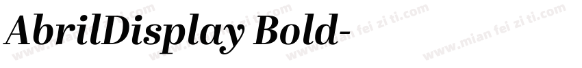 AbrilDisplay Bold字体转换